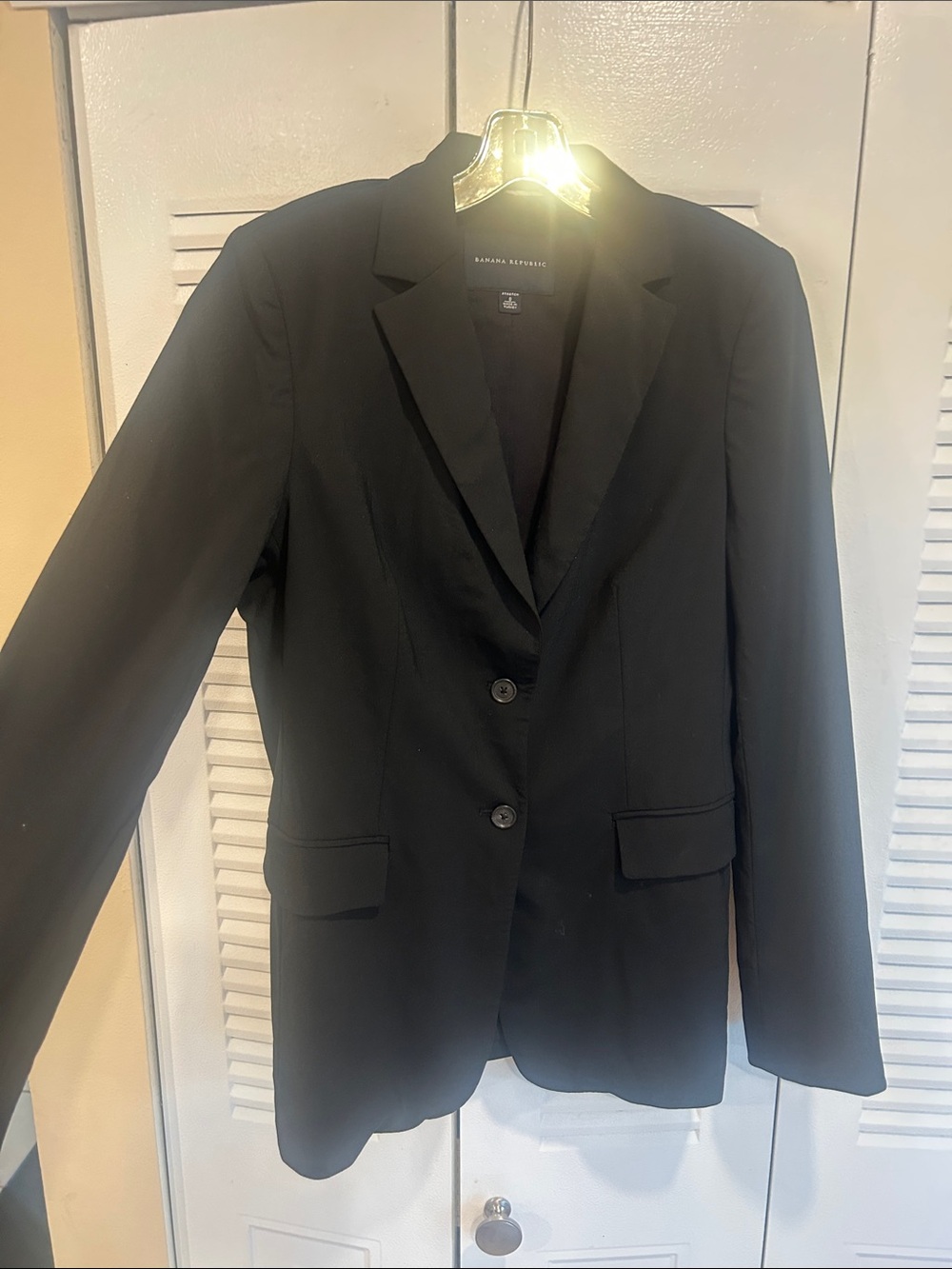 Banana Republic Women's Black Two-Button Blazer